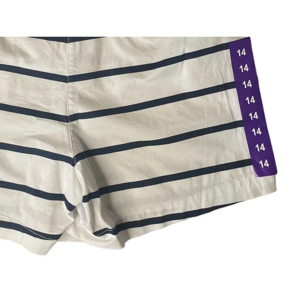 Nautica New White and Blue Striped Shorts With Pockets Size 14 Preppy Nautical - Picture 10 of 10